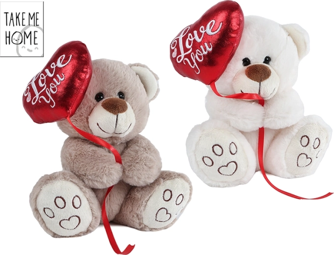 plysbjørn med hjerte love you 20 cm
