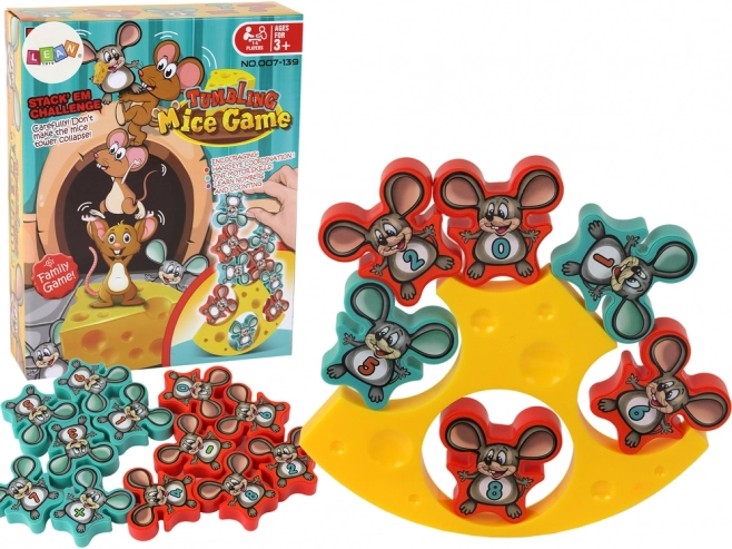 Balancer arkadespil Cheese Tower 12 stk. Matematik-time