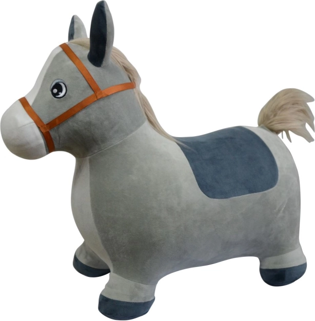 Hoppe-æsel til børn med opbevaringspose og pumpe