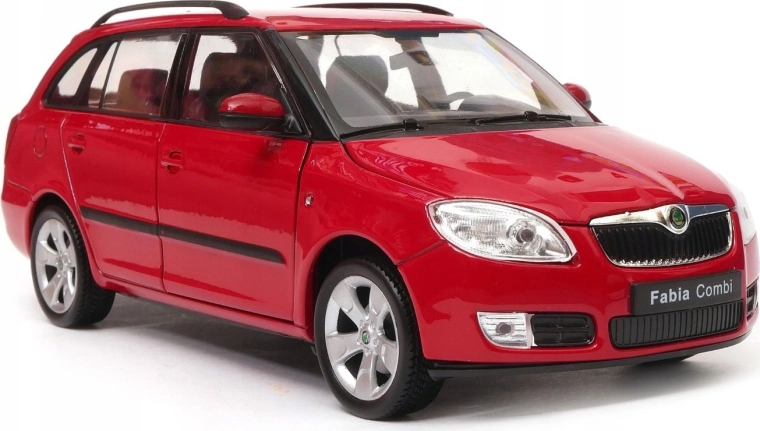 Welly metalmodelbil Škoda Fabia Combi II (2009) 1:24 rød