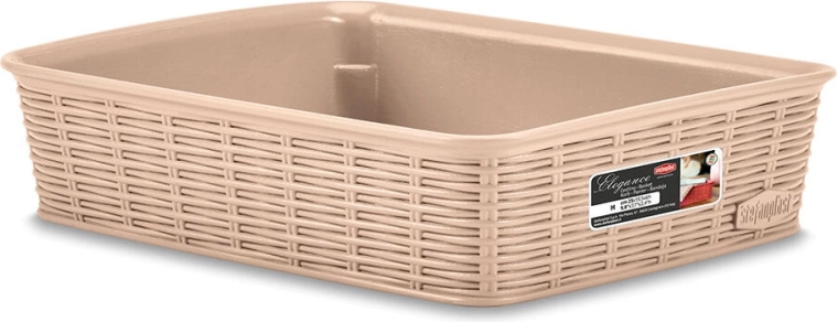 Kurv Elegance beige 25 × 19,5 × 6 cm