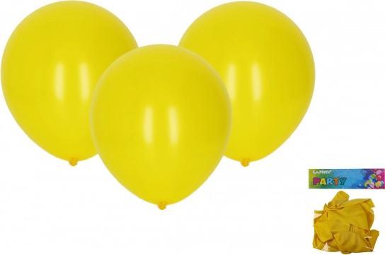 Oppustelig ballon 30 cm gul - sæt med 10 stk.