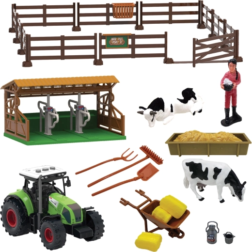 Legesæt gård med lys og lyde, 43 dele