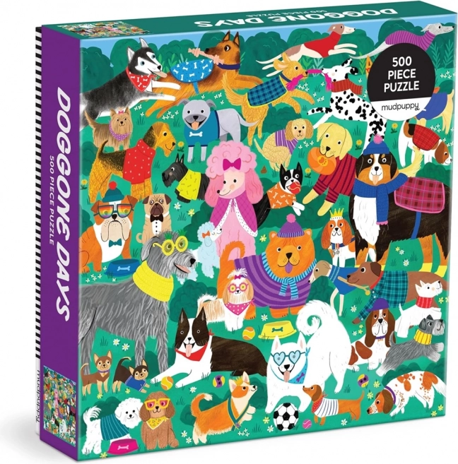 Mudpuppy familiepuslespil Hundedag i parken 500 brikker