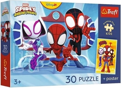 Premium puslespil til børn Spidey i aktion, 30 brikker