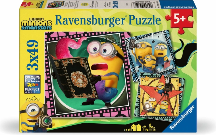 Ravensburger puslespil Minioner og monstre 3x49 brikker