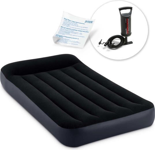 Oppustelig madras INTEX 191 × 99 × 25 cm med håndpumpe