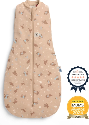 ErgoPouch svøb og sovepose 2-i-1 Cocoon Melody, 3–6 måneder, 0,2 TOG