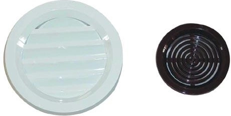 Ventilationsrist med net, diameter 75 mm, brun