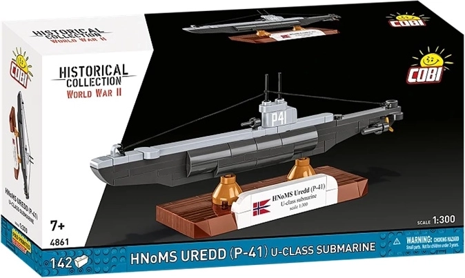 COBI historisk samling WWII ubåd HNoMS Uredd (P-41) U-klasse i skala 1:300