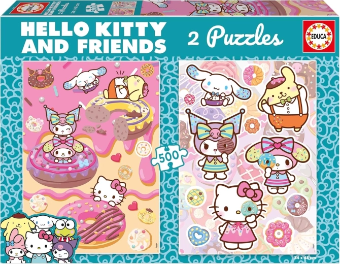 Puzzle EDUCA Hello Kitty og venner – Donuts, 2×500 brikker