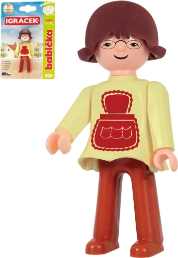Igráček bedstemor (Familie) leddelt figur på kort - 1 stk.