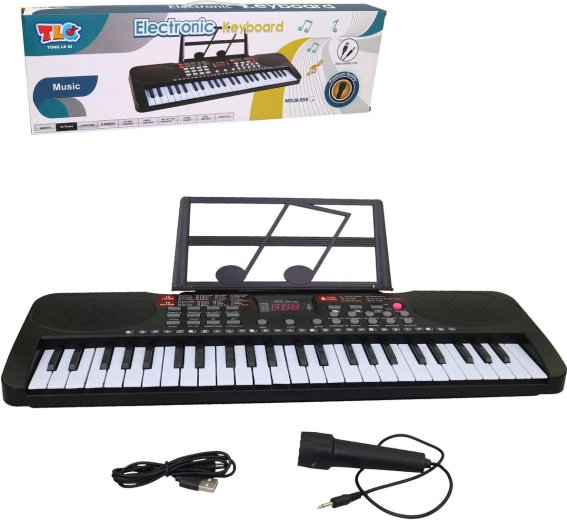 MaDe elektronisk børneklaver med mikrofon, 49 tangenter