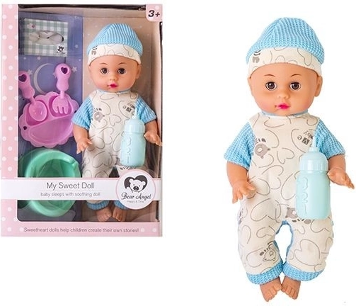 Babydukke med tilbehør – 1 stk.