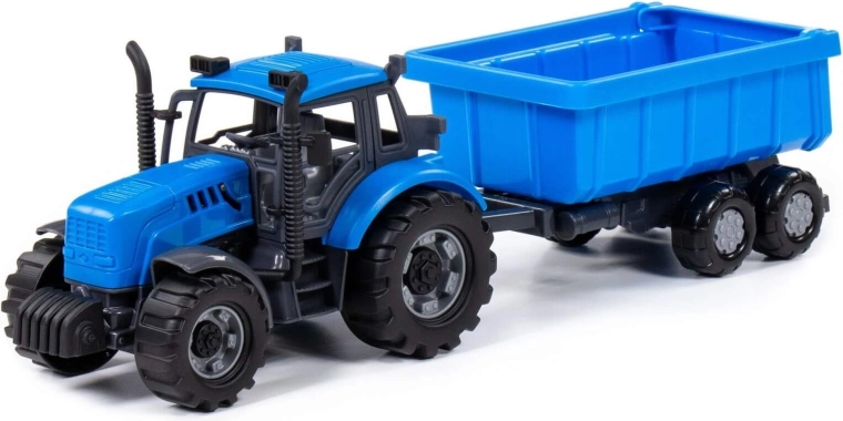 Børnetraktor Progress med trailer med svinghjulstræk - 1 stk