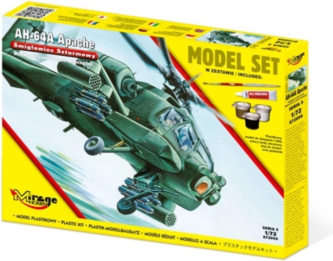 Plastikmodel af AH-64A Apache-helikopter