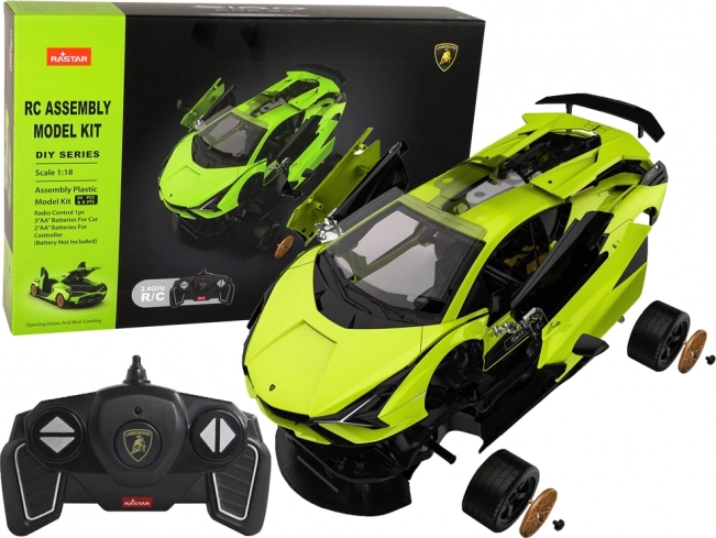 R/C 1:18 Lamborghini Sian FKP 37 Rastar byggesæt af klodser