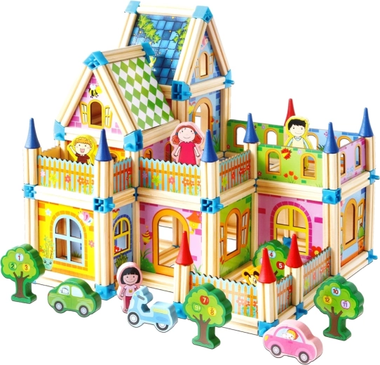 2Kids Toys træbyggesæt farverigt slot