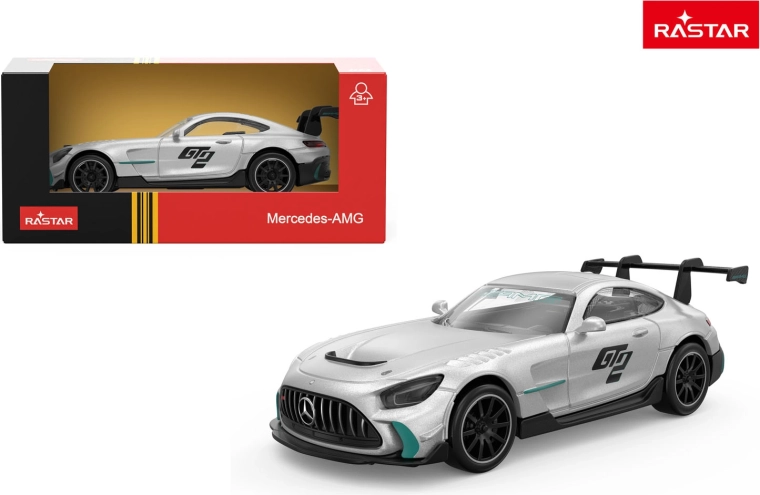 Metalkøretøjsmodel Rastar Mercedes-AMG GT2 1:43 sølvfarvet