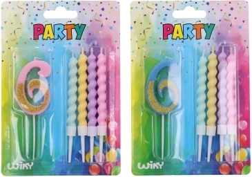 Festslys nummer 6 og 4 stk. lys