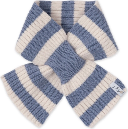 Lodger børne merinohalstørklæde stripe stone