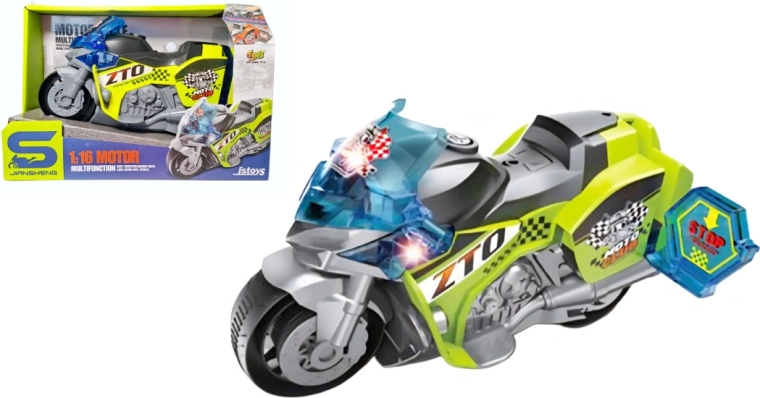 Sportsmotorcykel med lys og lyd til børn