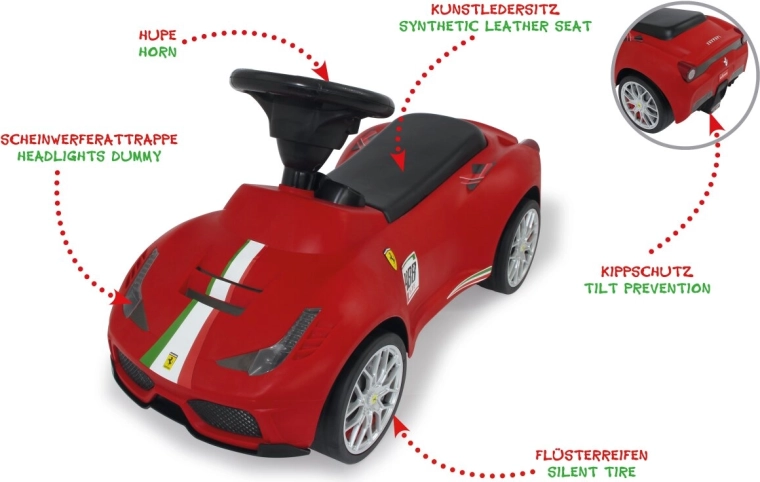 Jamara gåbil Ferrari 488 GTE rød