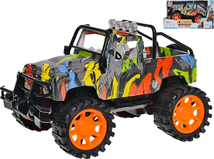 Jeep Graffiti 1:14 plast terrængående model med svinghjul
