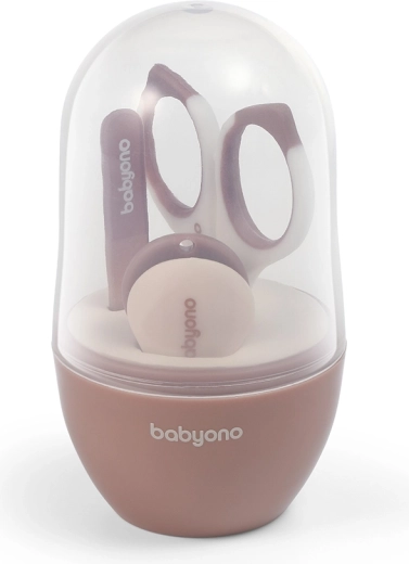 BabyOno manicuresæt til børn i etui, beige