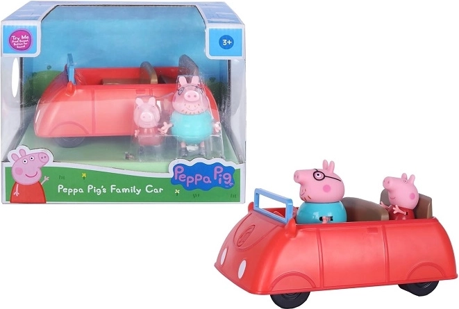 Peppa Pig familiebil med 2 figurer