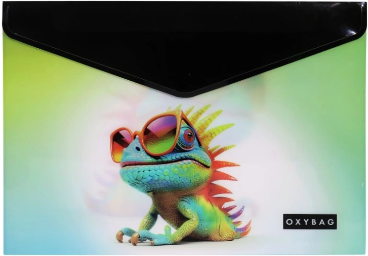 Mappe med trykknap A4 Crazy Animals: Chameleon