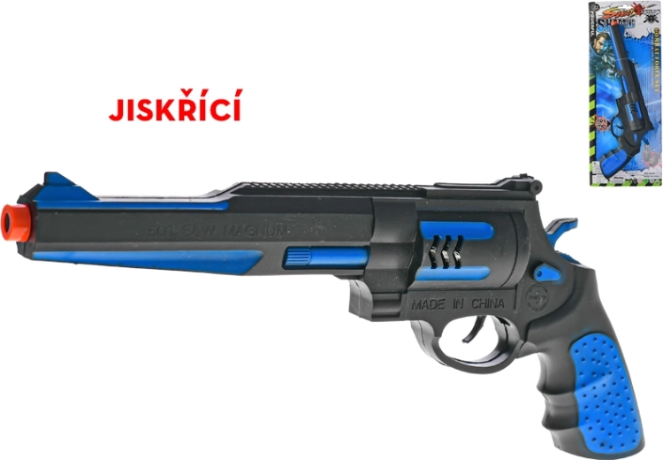 Børne inerti-pistol 35 cm med gnisteffekt