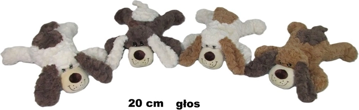 Plys hund med lyd, 20 cm