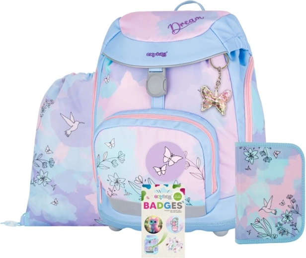 Skolesæt 4 dele OXYBAG Sherpy Kolibri