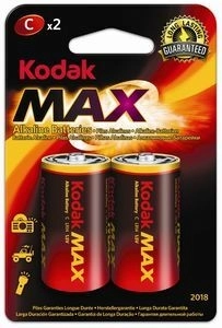 Alkaliske batterier KODAK Alkaline Max C 1,5 V, 2 stk.