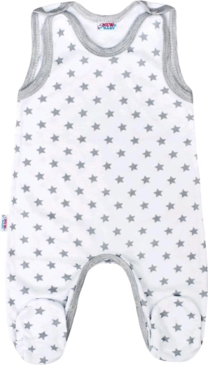 Baby sparkedragt New Baby Classic II grå med stjerner 86 (12–18 m)