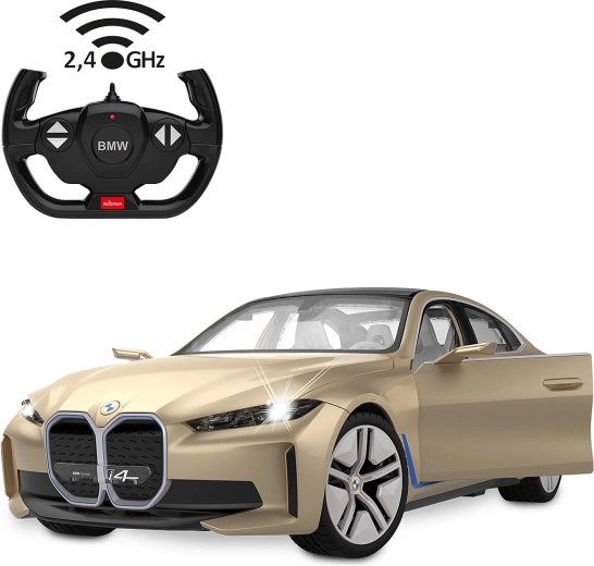RC-model BMW i4 Concept i skala 1:14 med lys, gylden