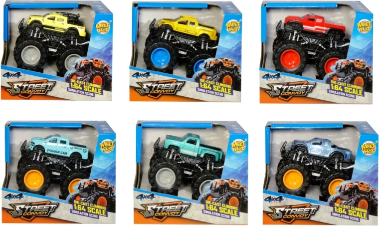 Racer monstertruck med friktion 1:64 - 1 stk.