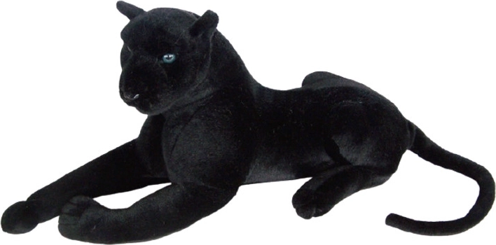 Sort panter i plys 60 cm