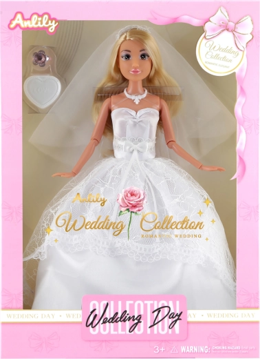 Mode-dukke i hvide bryllupskjoler Deluxe