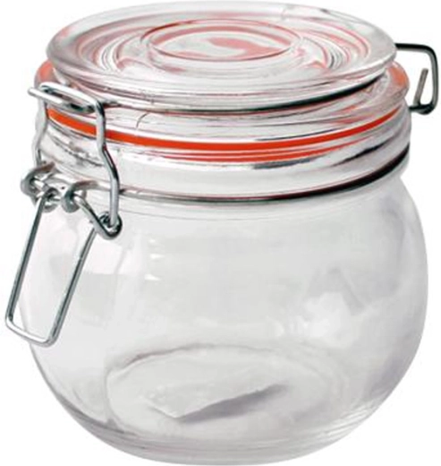 Glaskrukke med patentlåg 450 ml