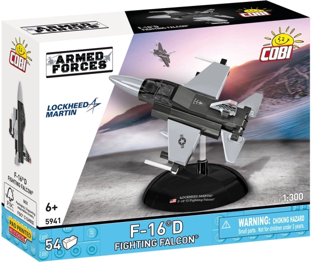 COBI Armed Forces jagerfly Lockheed Martin F-16D Fighting Falcon 1:300 (54 dele)