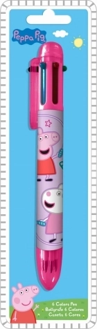 Kuglepen 6 farver GRISLINGEN PEPPA