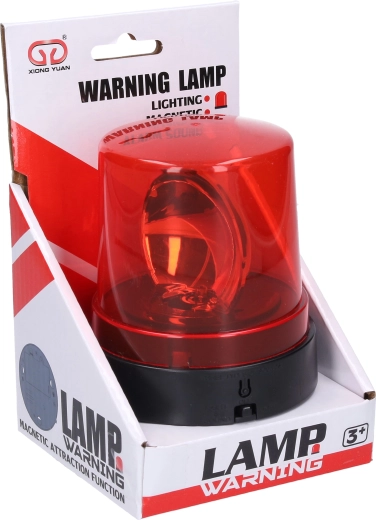 Rød roterende lampe med lys- og lydeffekter 10 cm