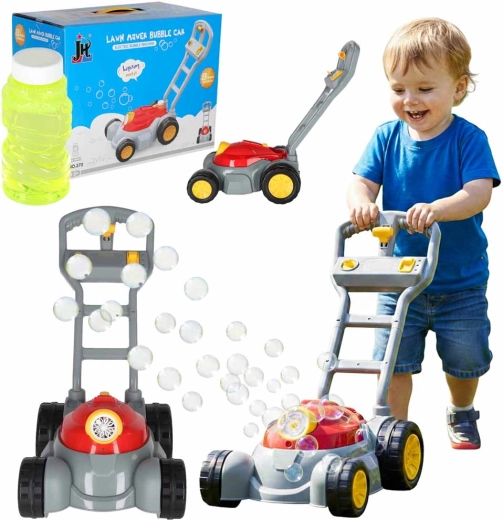Børne-boblemaskine-plæneklipper med lys og lyde