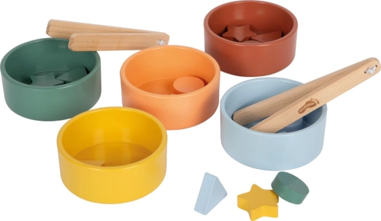 Træskåle til sortering Montessori