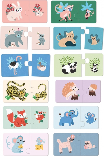 Træpuslespil unger og mødre Vilac