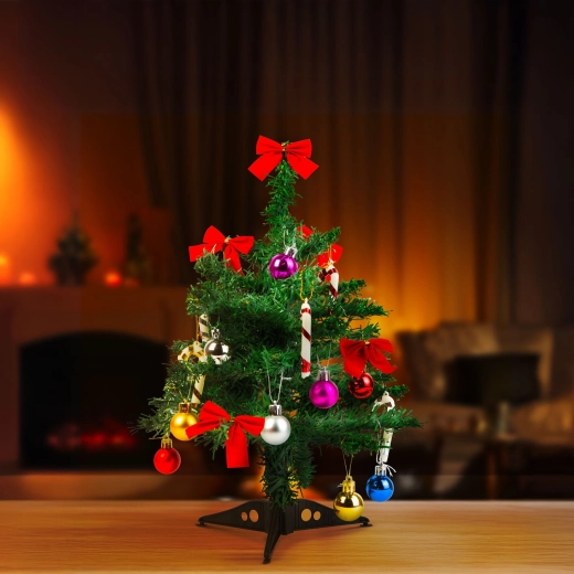 Kunstigt juletræ med pynt 40 cm