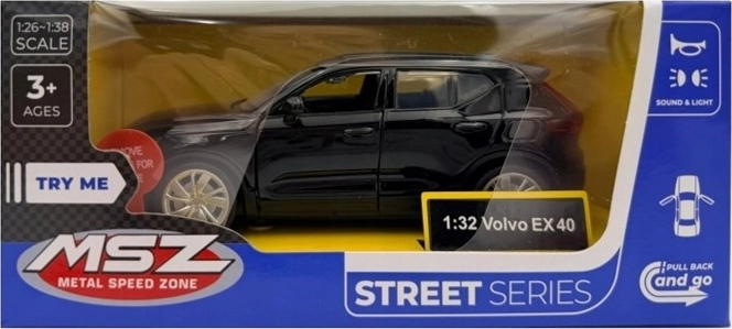 MSZ model Volvo EX40 med lys- og lydeffekter, sort