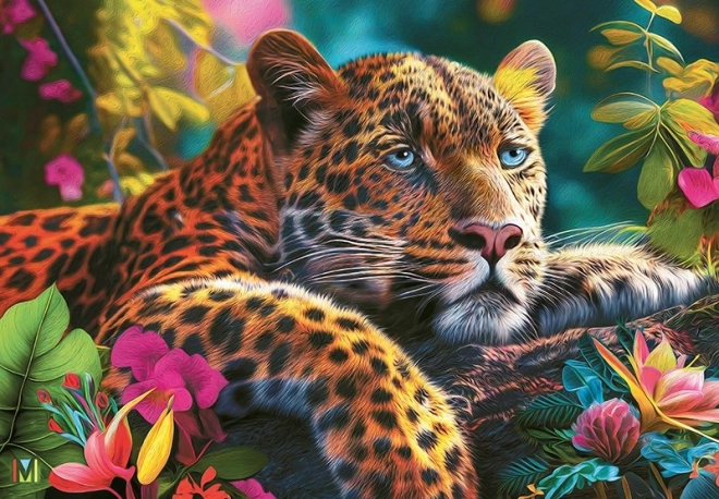 Puzzle CHERRY PAZZI Liggende leopard 500 brikker